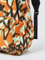 JNSQ Outdoor Camo Leisure Sports Graffiti Backpack, Large Capacity, Simple And Fashionable, Multi-functional