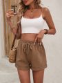 Women'S Solid Color Casual Shorts