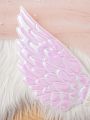 SHEIN Baby Girls' Elegant, Romantic, Lovely & Interesting Mesh Tutu Skirt Set Including Wings
