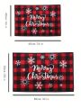 Chelsey Lanter Totten Christmas Plaid & Snowflake Pattern Decorative Rug
