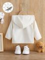 Baby Girl's Upf40+ Sun Protection White Hooded Jacket For Spring And Summer
