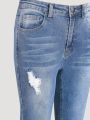 SHEIN Teenage Girl's Ripped Distressed Jeans With Pockets
