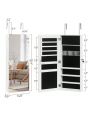 WEKITY The Whole Surface PVC Film Wall Hanging Door With Lock Jewelry Cabinet Fitting Mirror Cabinet