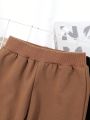 SHEIN Fall Boys' Casual Flip Pocket Sweatpants