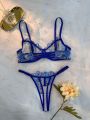 Women's Floral Embroidery Underwear Set