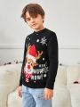 SHEIN Boys 1PC Ugly Christmas Pattern Sweater