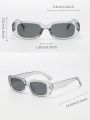 1pc Men's Square Plastic Decoration Fashion Sunglasses