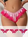 SHEIN Women's Lace Trimmed V-shaped Waist Triangle Panties