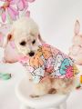 PETSIN Easter Bunny & Cute Cartoon Animal Print T-Shirt, Multicolor, Suitable For Cats And Dogs