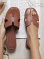 Women'S Solid Color Flat Sandals