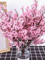 Cherry Blossoms Artificial Flowers Baby's Breath Gypsophila Fake Flowers DIY Wedding Decoration Home Bouquet Faux Flowers Branch