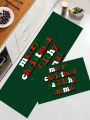 SHEIN Christmas Themed Waterproof & Anti-slip Living Room Or Kitchen Floor Mat For Christmas Eve