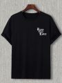 Manfinity EMRG Men's Floral And Letter Print T-shirt