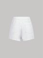 SHEIN Tween Girls' Water Washed Fashionable Casual Jean Skirt Pants