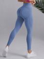 Women's Seamless Solid Color Sports Leggings