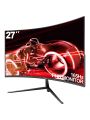 Gawfolk Curved 27 inch Gaming Monitor 165Hz, 144Hz PC Monitor Full HD 1080P, Frameless 1800R Computer Display with FreeSync & Eye-Care Technology, Support VESA, DP, HDMI Port (Black)
