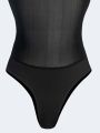 Mienne Rhinestone Studded Detail Cami Bodysuit
