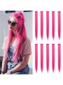 10pcs Peach Pink Hair Extensions (22 Inches)