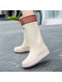 Couples' Rain Shoes Women's Fashionable Waterproof Anti-slip Rain Boots Thick Bottom Rubber Shoes For Outdoor Activities