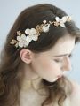 Rhinestone & Flower Decor Bridal Hair Band
