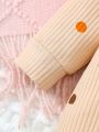 Baby Girls' Polka Dot Long Sleeve Romper With Ruffle Trim Stitching