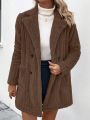 Women's Notched Lapel Double Breasted Coat