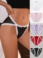 SHEIN Women'S Patchwork Lace Triangle Panties