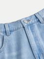 Teenage Girls' Washed Cargo Style Jeans