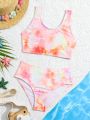 Toddler Girls' Tie-Dye Bikini Swimsuit Set