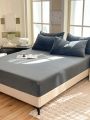 3pcs Deep Grey Crystal Velvet Bedding Set (Including Bed Sheet, Quilt Cover, Pillowcase)