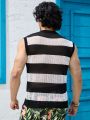 Men'S Striped Sweater Vest