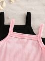 Baby Girl Simple & Comfortable Tank Top For Spring And Summer
