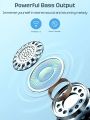 Teckwe Wireless Earbuds With LED Power Display Mini Crystal Charging Box In-Ear Earbuds,Voice And Volume Control & Built-In Microphone,Type-C Charging Port Valentine's Day Gift