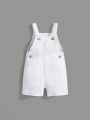 SHEIN Baby Boy Comfortable Washed Casual Fashion Denim Overalls Jumpsuit