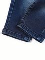 Baby Boys' Enzyme Washed, Horse & Bear Embroidery Jeans Pants