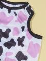 PETSIN 1pc Cute Colorful Cow Printed Pet Vest For Cats And Dogs