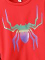 Tween Boy Reflective Spider Print Pullover & Sweatpants