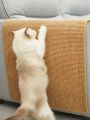 1pc Randomly Shipped Sofa Cat Scratching Pad, Pet Cat Scratching Board Mat, Jute Mat Protects Furniture, Wear-resistant, No Shattering When Scratching, Cat Toy