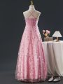 Teen Girls' 3d Floral Chiffon Prom Dress Evening Gown, Spring/Summer