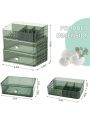Makeup Organizer with Drawers, Stackable Cosmetics Organizer and Storage, Skincare Organizers for Vanity, Ideal for Bathroom Countertop and Desk, Lipstick, Makeup Brushes, Perfume