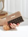 Ladies' Pu Leather Simple & Fashionable Multifunctional Zipper Coin Purse Handbag