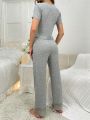 Women's Lace Patchwork Sleepwear Set