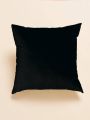1pc Plain Cushion Cover Without Filler,Simple Polyester Washable Decorative Square Pillowcase For Home Decoration