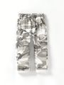 Girls Street Camouflage Cargo Pocket Denim Trousers