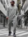 Manfinity Men'S Plus Size Hooded Knit Casual Two-Piece Set