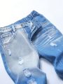 Boys' Ripped Slim Fit Denim Jeans