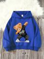 Boys' Cartoon Printed Casual Long Sleeve Sweatshirt Suitable For Autumn And Winter