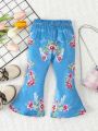 Baby Girls' Floral Printed Flared Pants