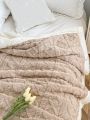 1pc Mika Polyester Jacquard Border Ab Version Flannel Lamb's Wool Blanket