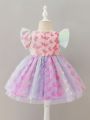 Infant/Toddler Girls' Cute, Romantic, Elegant, Butterfly 3d Mesh Dress, For Special Occasions